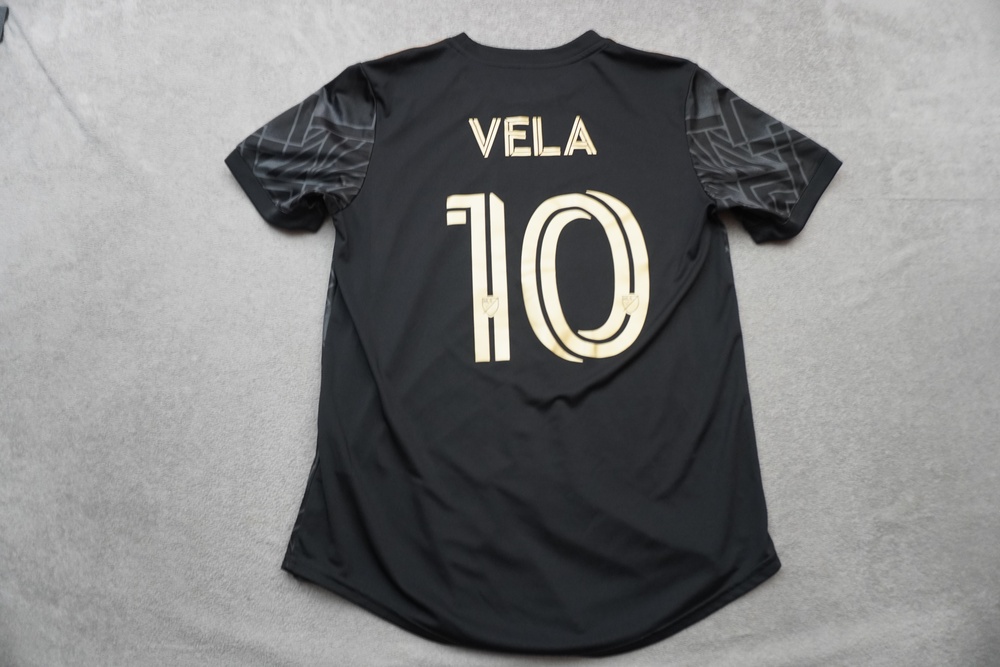 Los Angeles FC Jersey Mens Large Black MLS Soccer Adidas Vela 10 AEROREADY FLEX